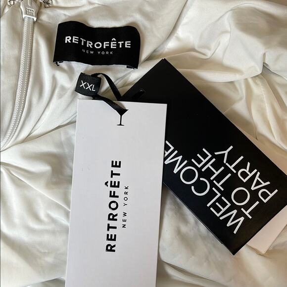 Retrofete Olivia Crystal Embellished White Mini Dress Size XXL - Picture 11 of 12